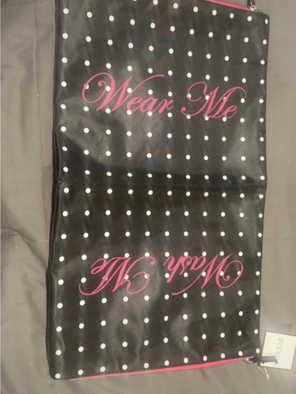 Macy's Black Polka Dot Phone Case with Pink Script